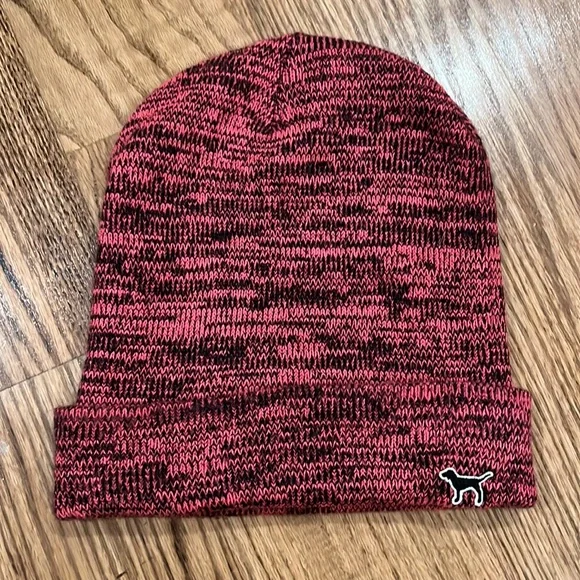 Stylish Pink and Black Knit Beanie - Picture 2 of 4